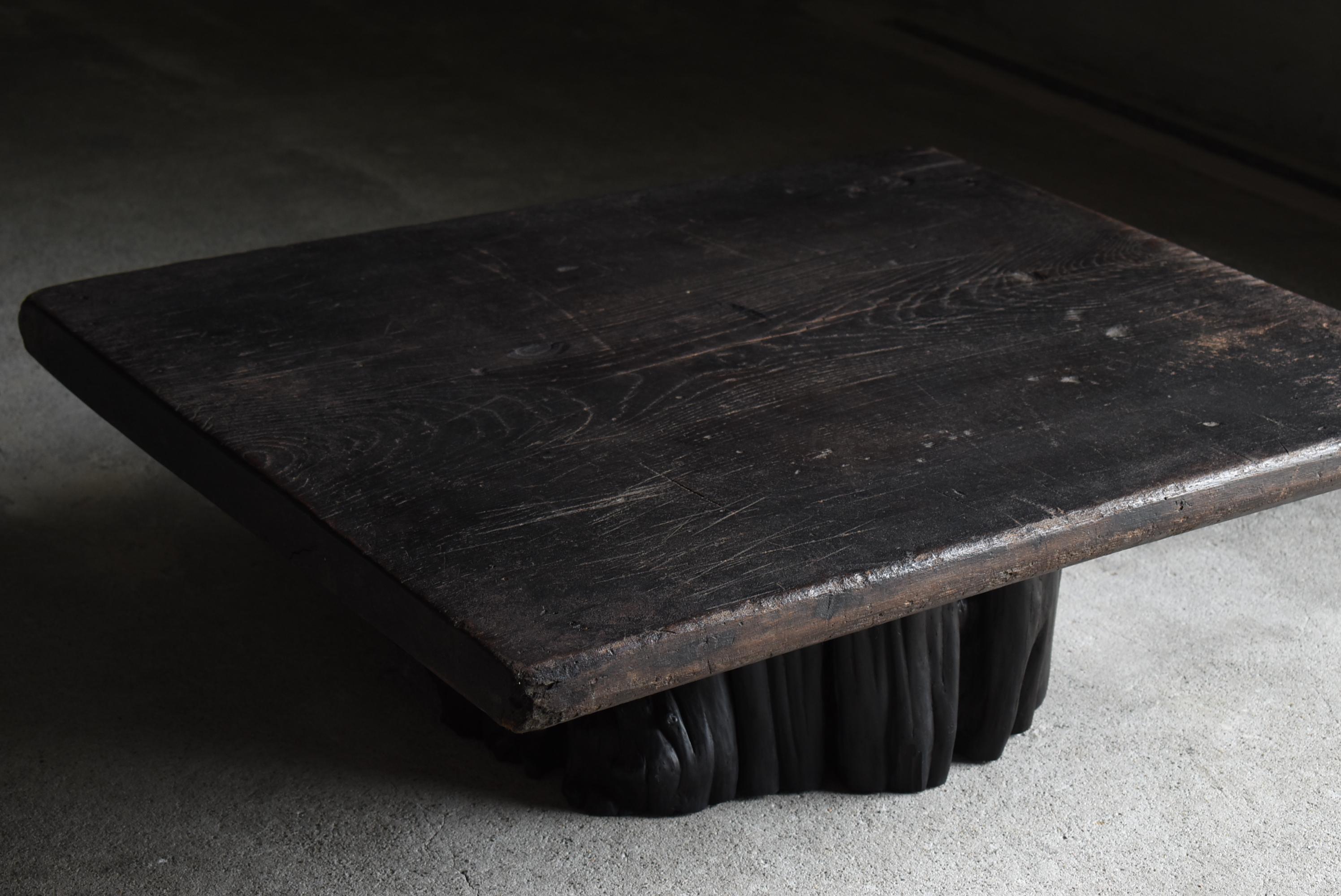Japanese Antique Low Table 1860s-1920s / Sofa Table Side Table Wabi Sabi Primitivo en venta