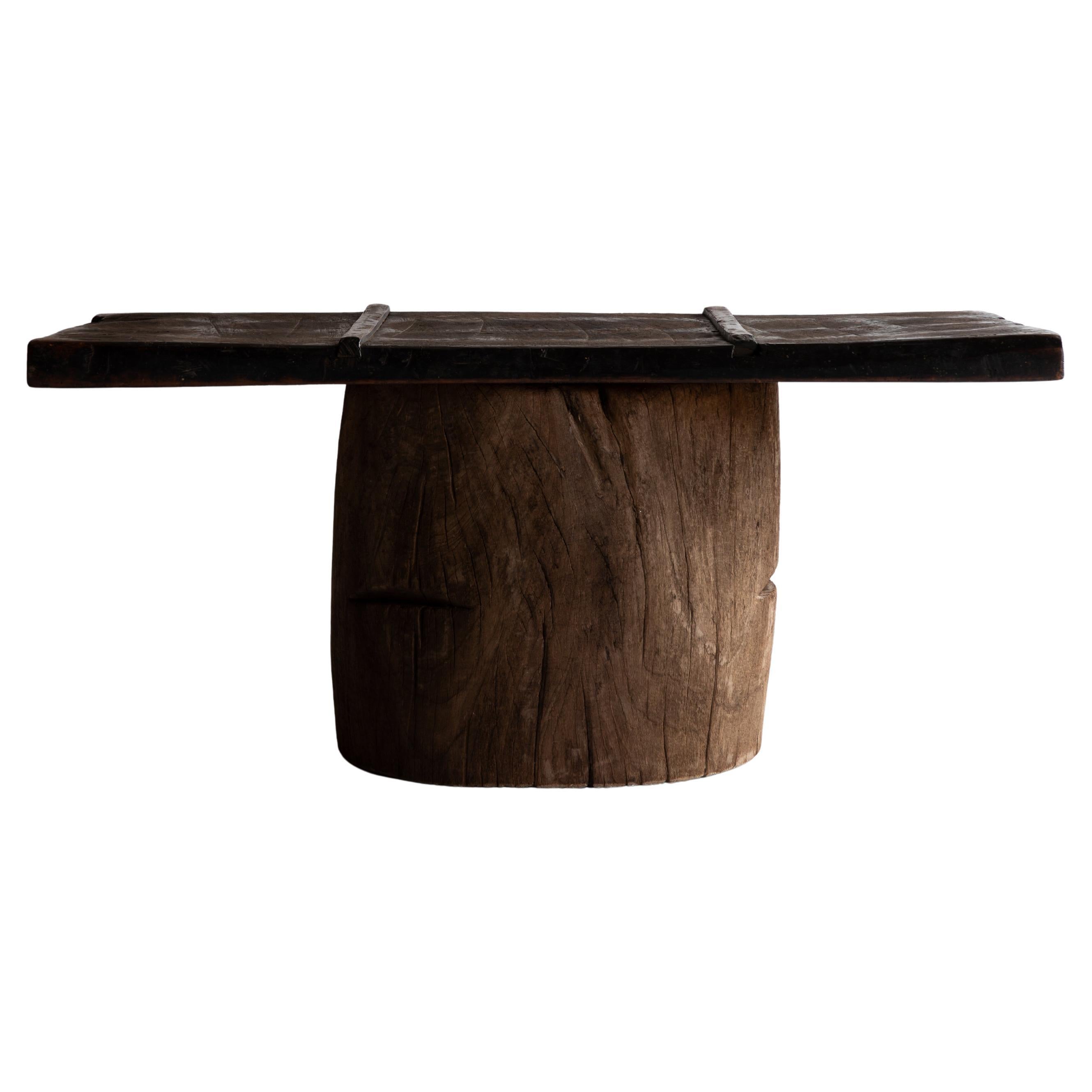 Japanese Antique Low Table 1860s-1920s / Sofa Table Wabi Sabi For Sale