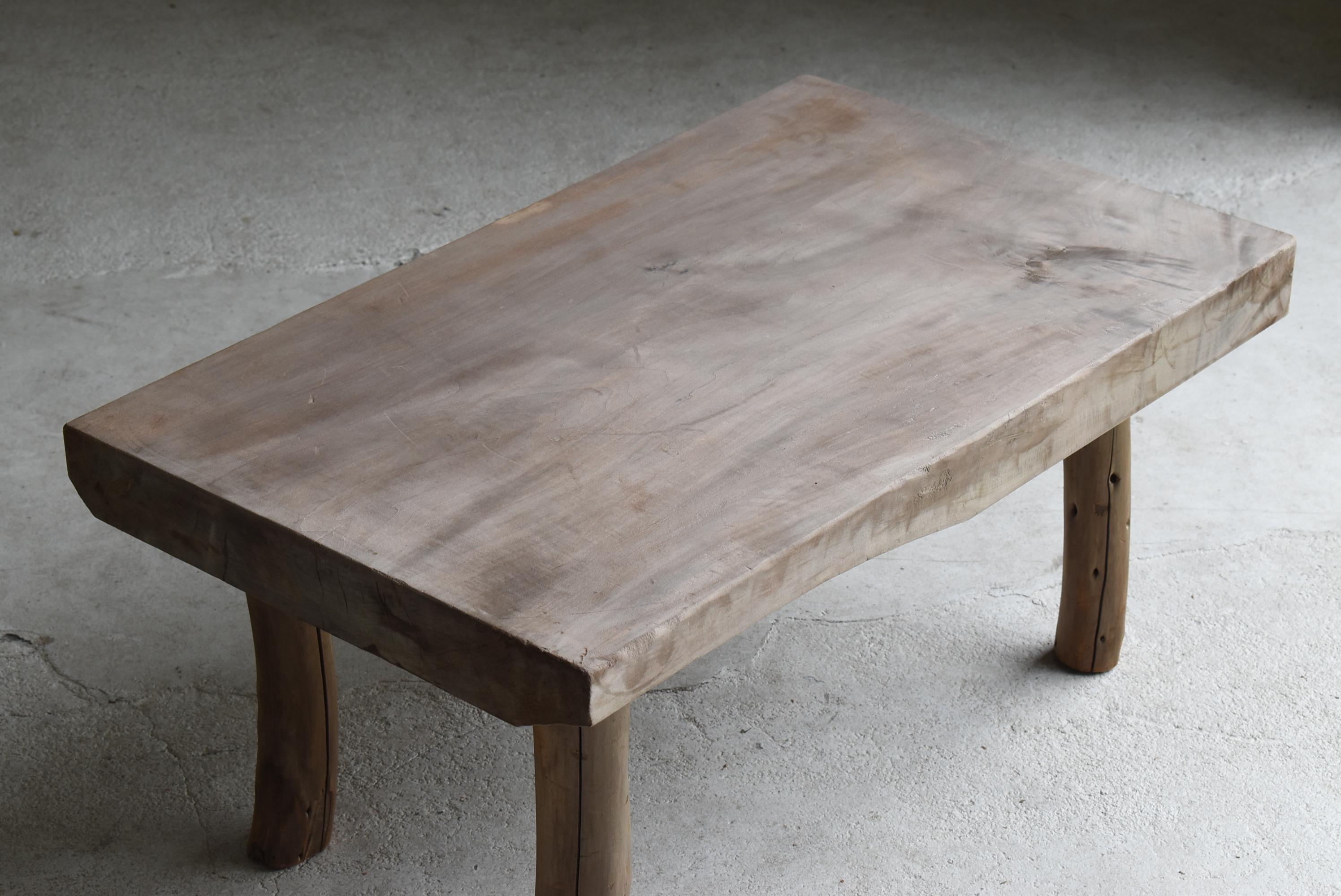 Wood Japanese Antique Low Table 1900s-1940s / Mingei Wabi Sabi Sofa Table