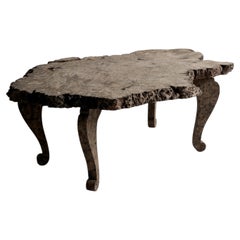 Japanese Antique Low Table 1900s-1940s / Primitive Sofa Table Wabi Sabi