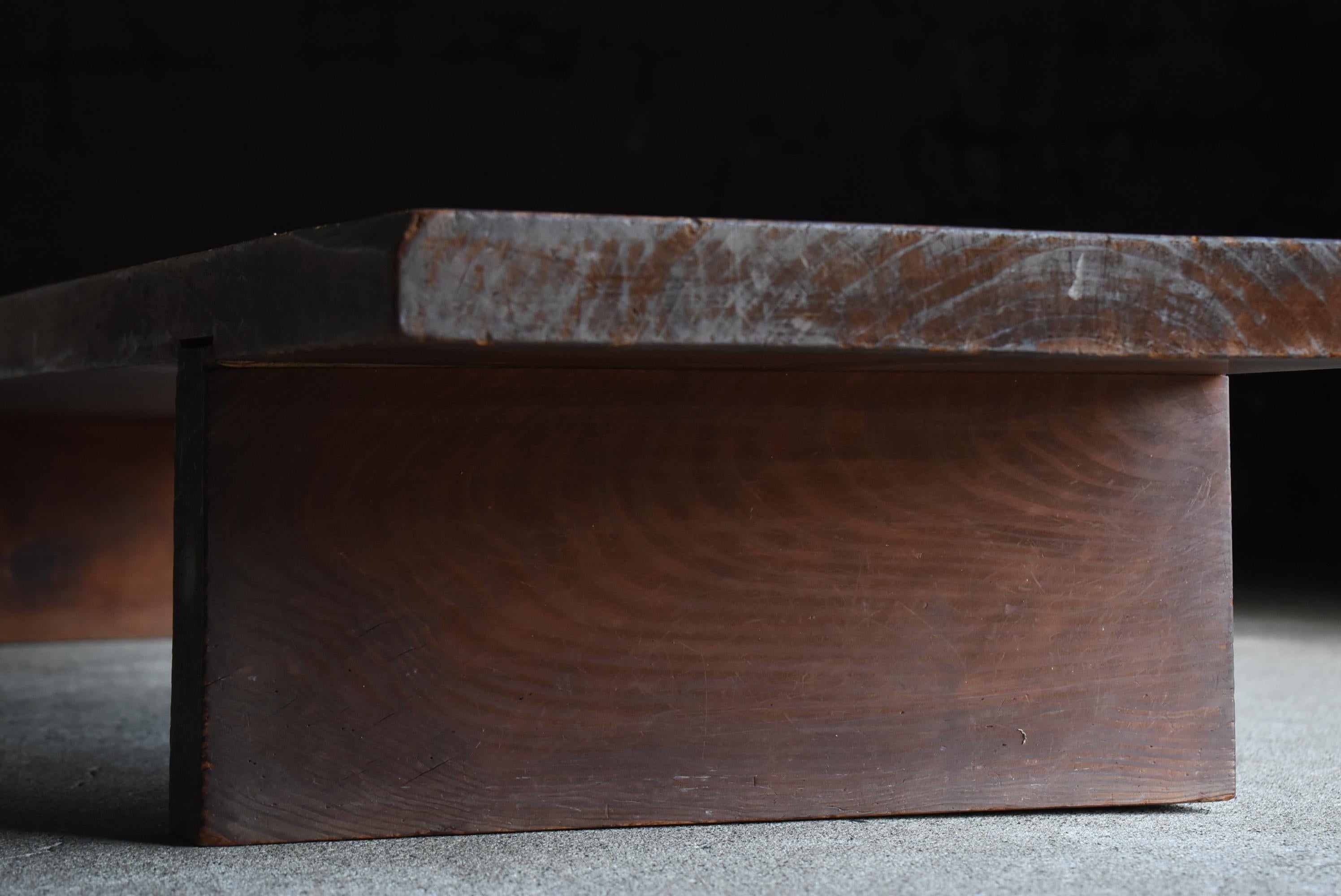 Japanese Antique Low Table 1900s-1940s / Sofa Table Side Table Wabisabi For Sale 4