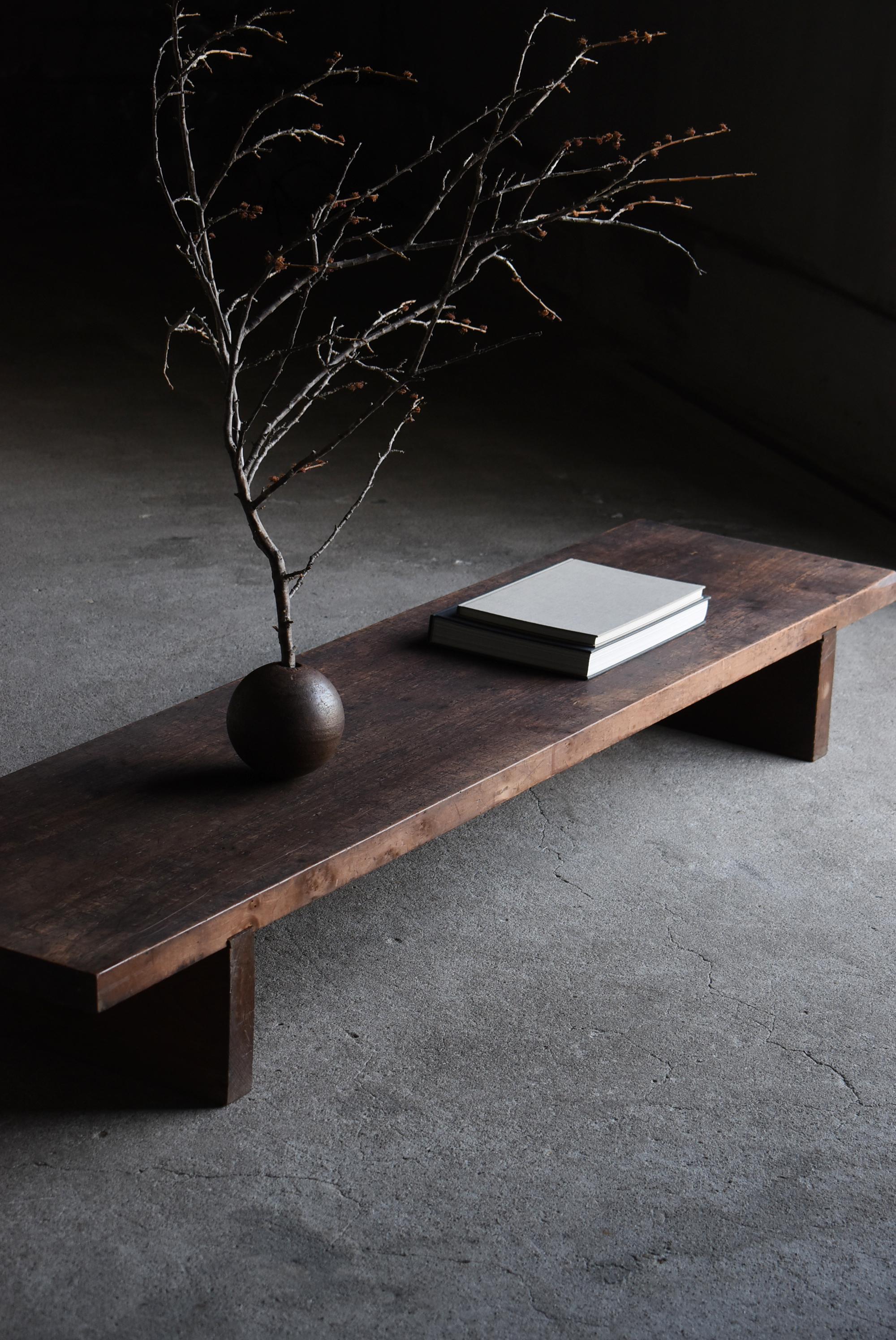 Showa Japanese Antique Low Table 1900s-1940s / Sofa Table Side Table Wabisabi For Sale