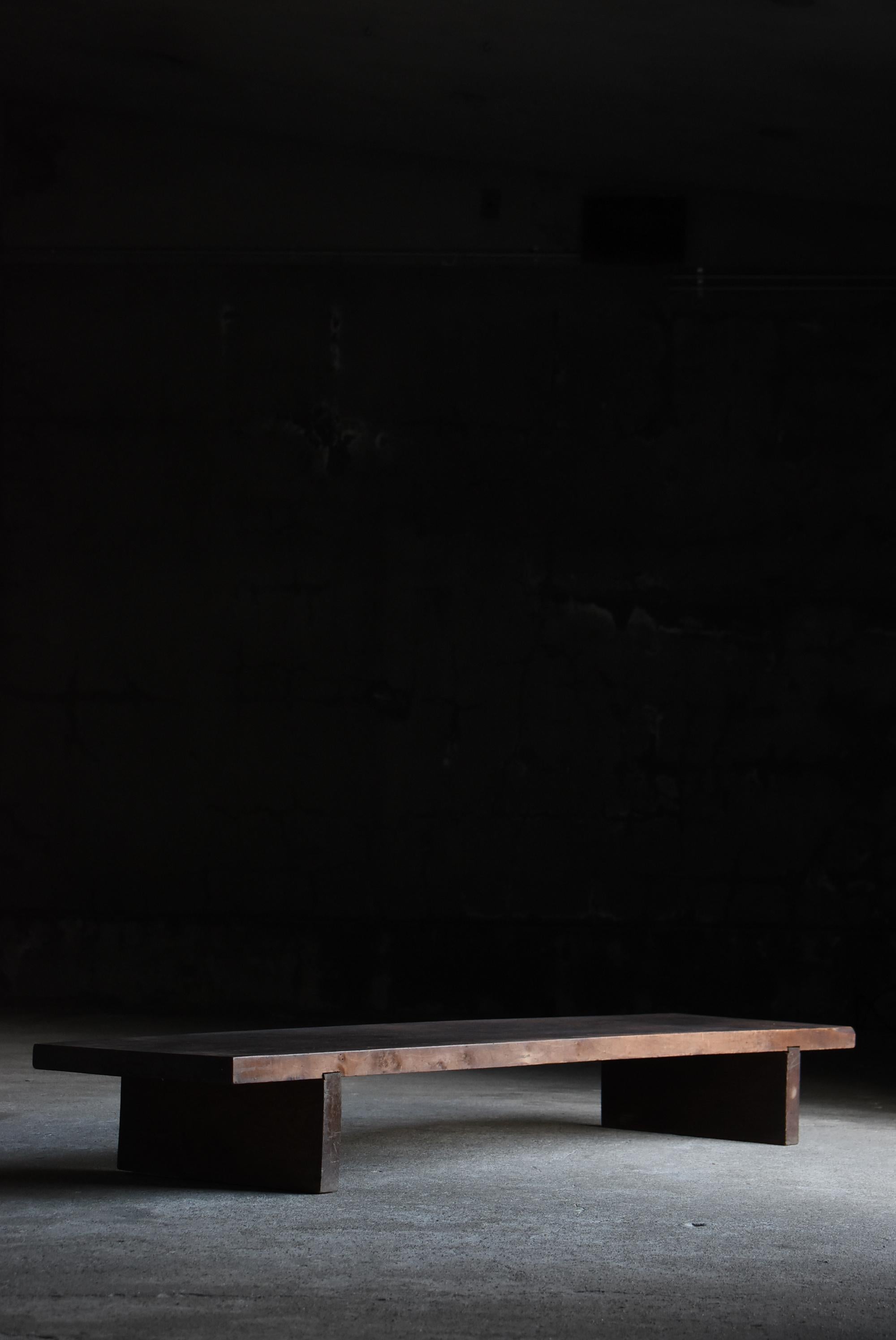 Wood Japanese Antique Low Table 1900s-1940s / Sofa Table Side Table Wabisabi For Sale