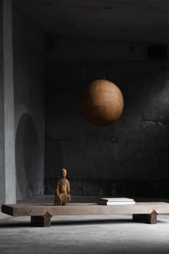 Japanese Antique Low Table 1900s-1940s / Sofa Table Wabi Sabi