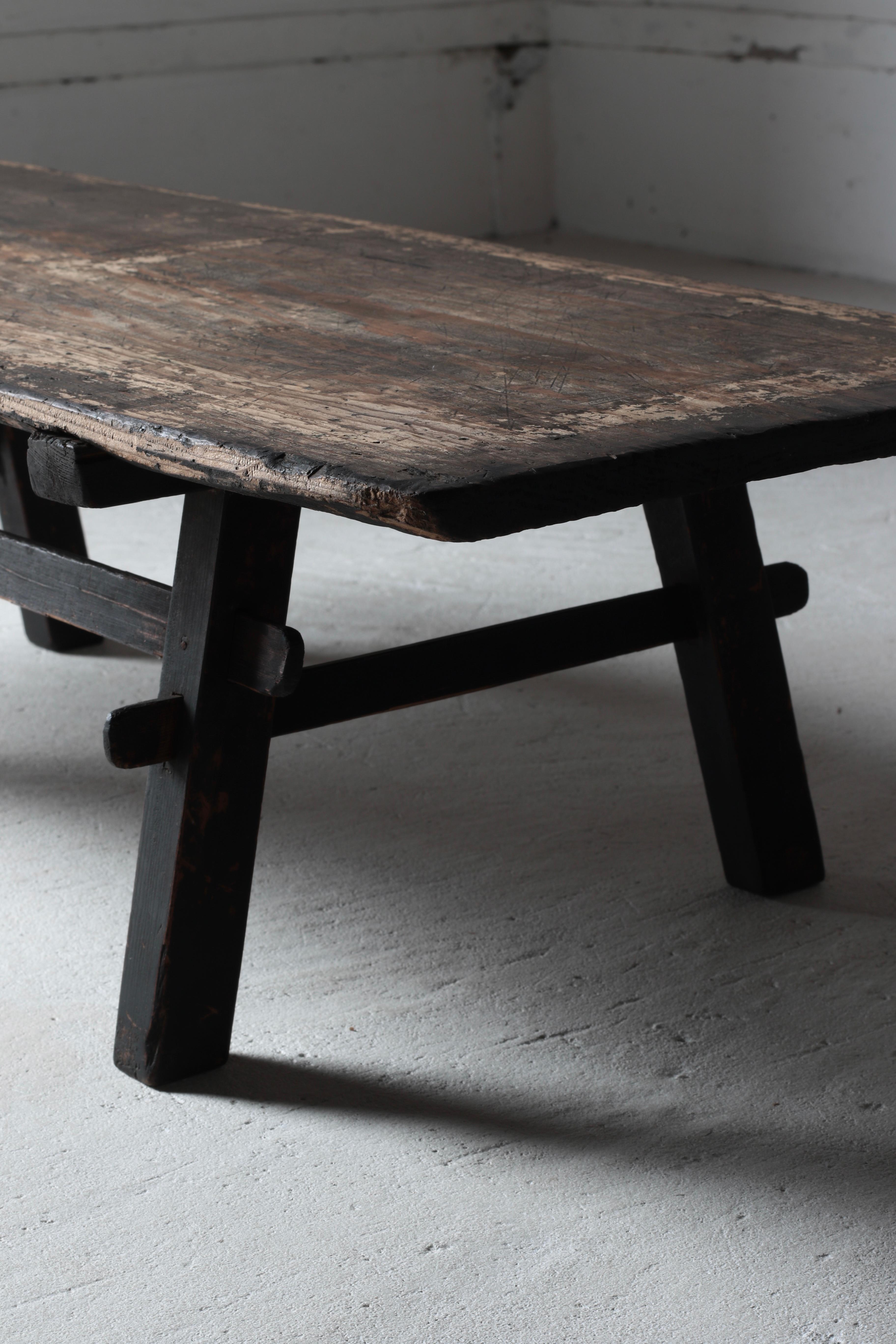 Japanischer antiker niedriger Tisch / Couchtisch / 1868-1912er / Wabi-sabi Mingei im Angebot 5