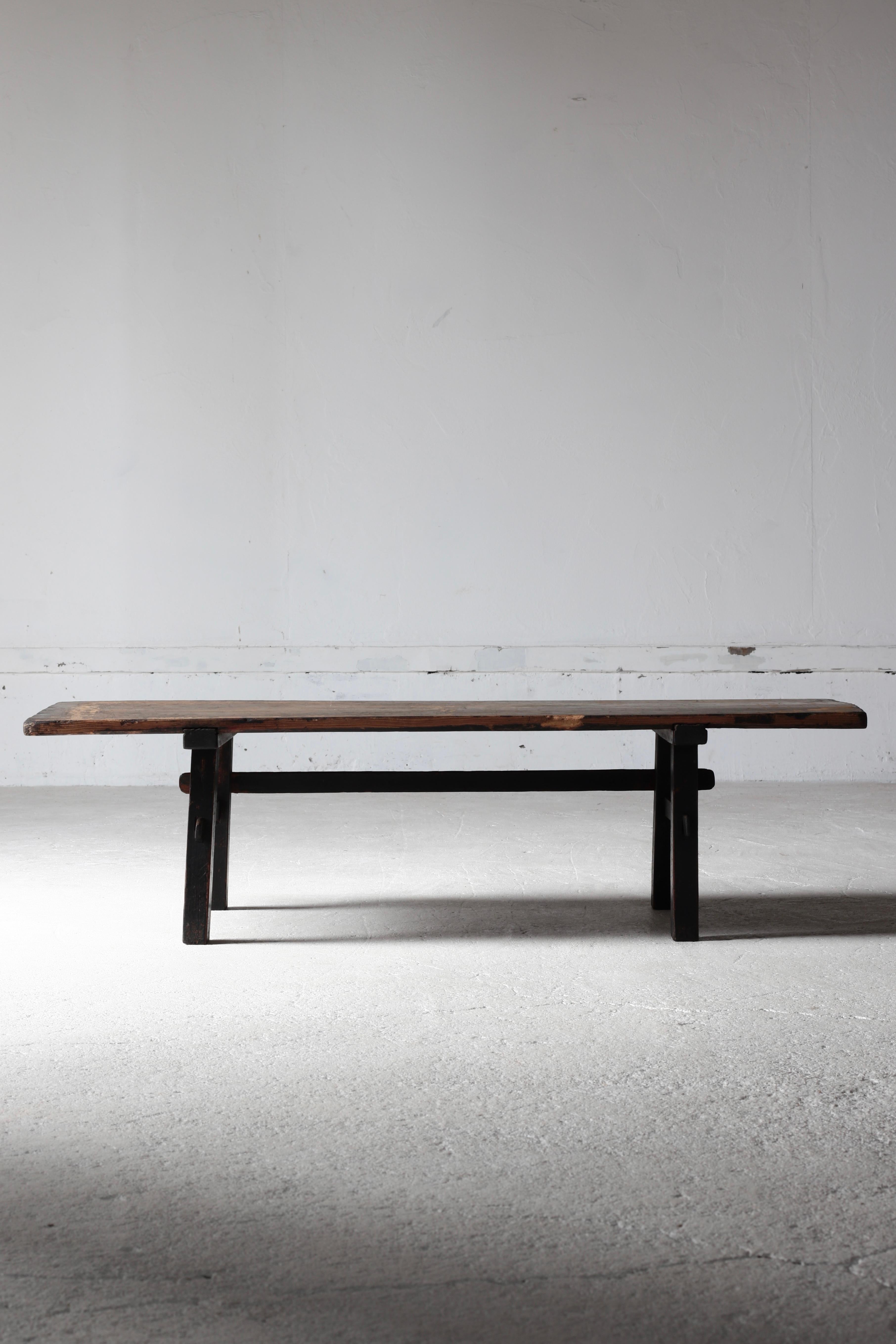 Japanischer antiker niedriger Tisch / Couchtisch / 1868-1912er / Wabi-sabi Mingei im Angebot 11