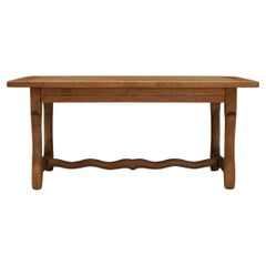 Japanese Antique Low Table in Nara Oak, 1950s–1970s - Japandi Wabi-Sabi