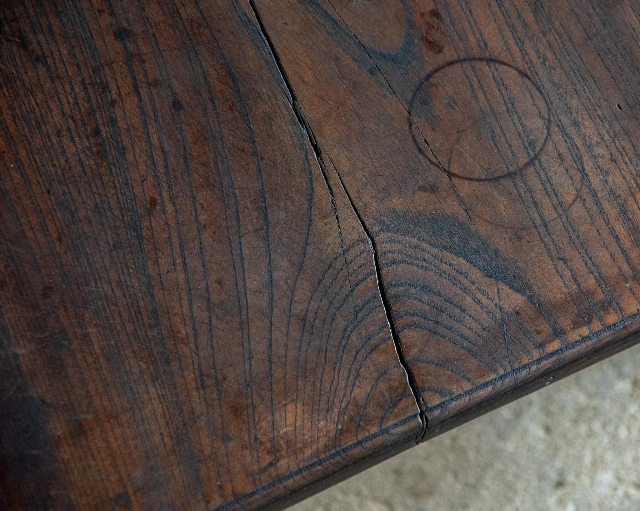 Japanese Antique Low Table, Late Meiji Era'1868-1912'Wabi Sabi For Sale 9
