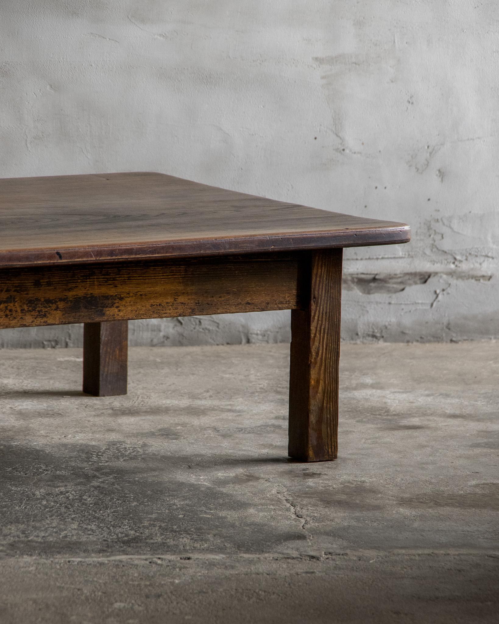 Wood Japanese Antique Low Table, Late Meiji Era'1868-1912'Wabi Sabi For Sale