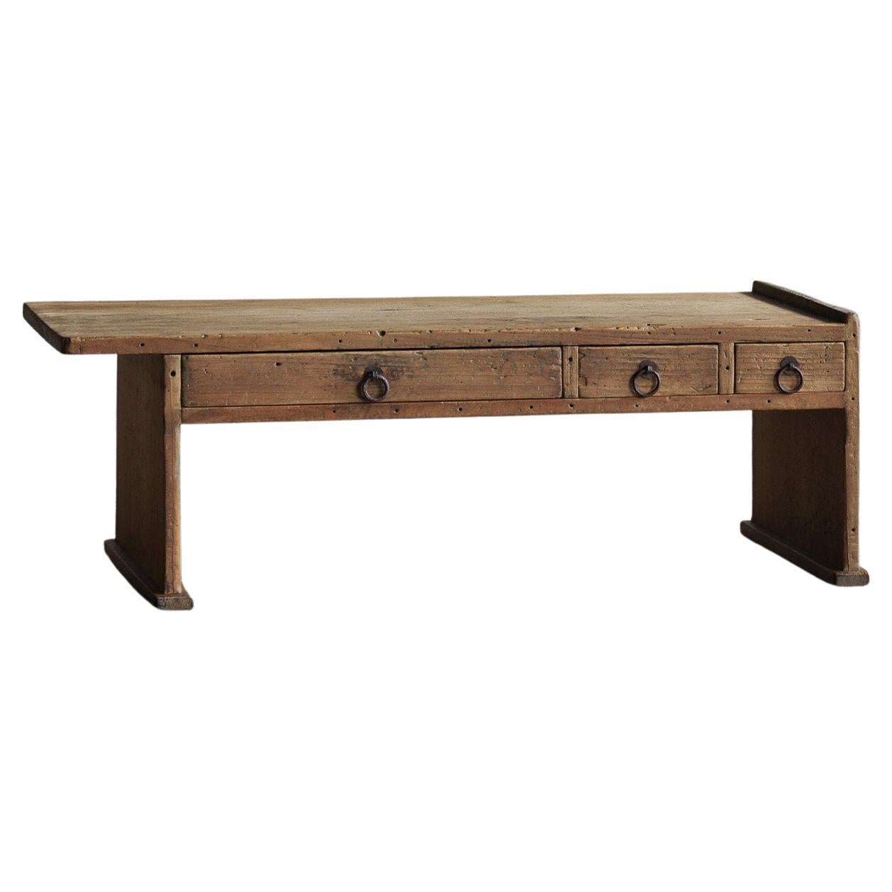 Japanese Antique, Low table, Meiji Period, Late 1800
s, Wabi Sabi