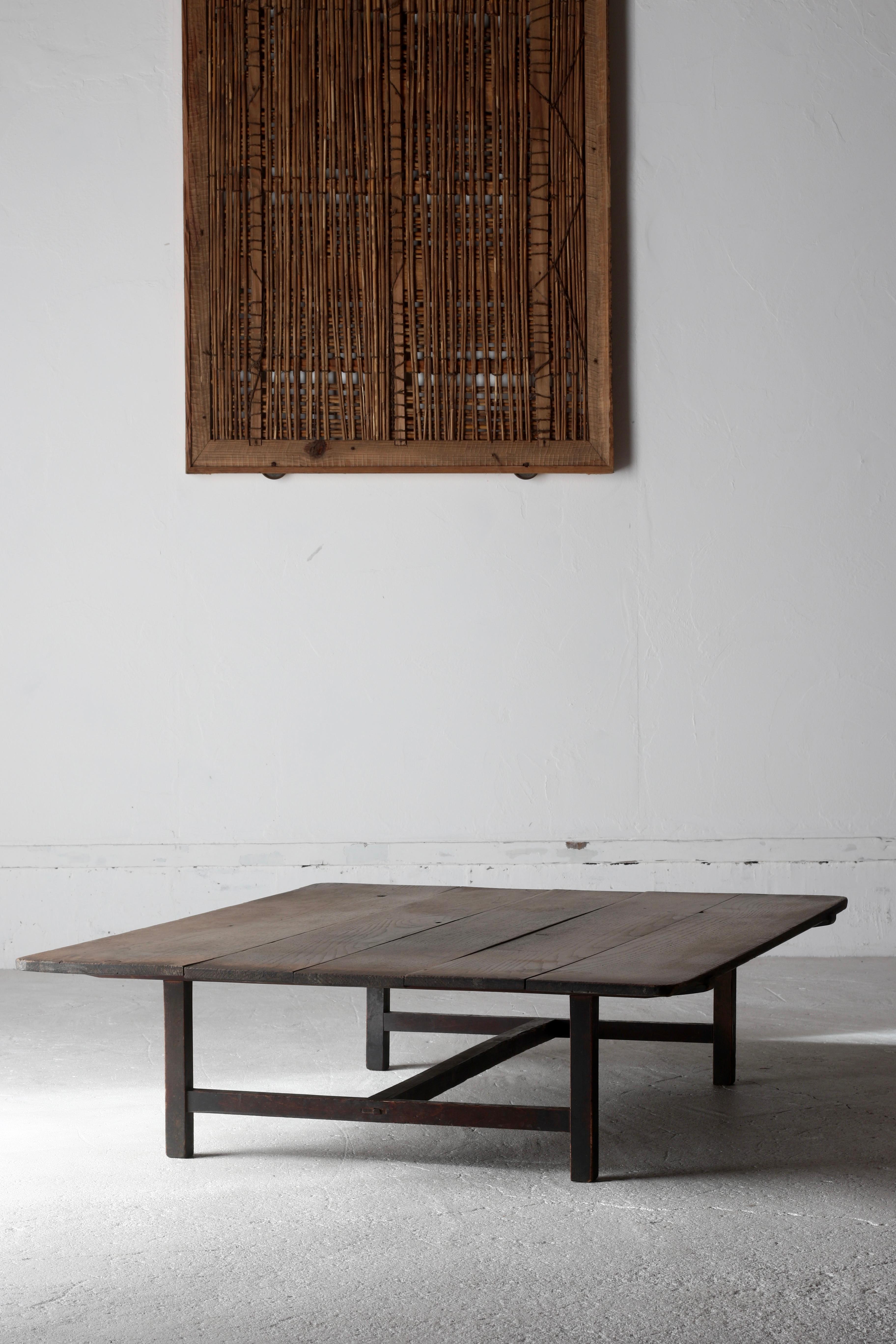 Woodwork Japanese Antique Low Table / Sofa Table Coffee Table  / 1912-1926s Wabi-sabi