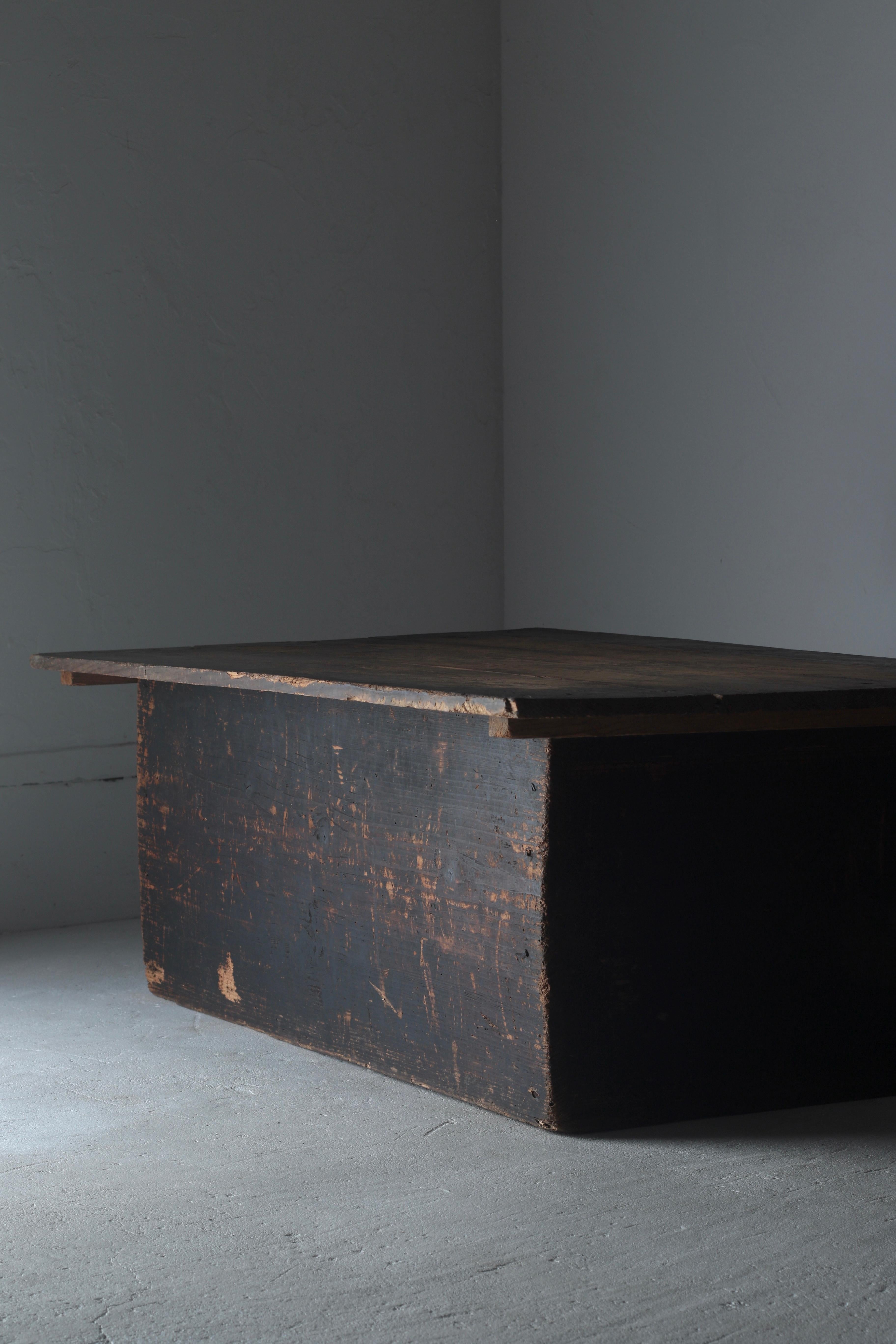 Wood Japanese Antique Low Table / Sofa Table Coffee Table / 1868-1912s Wabi-Sabi