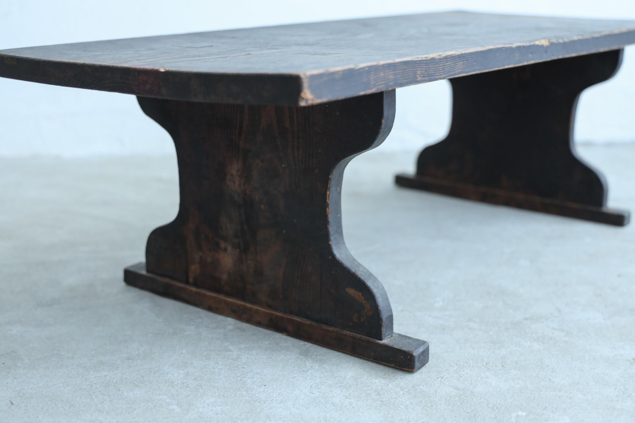 Japanischer antiker niedriger Tisch, Wabi Sabi im Angebot 8