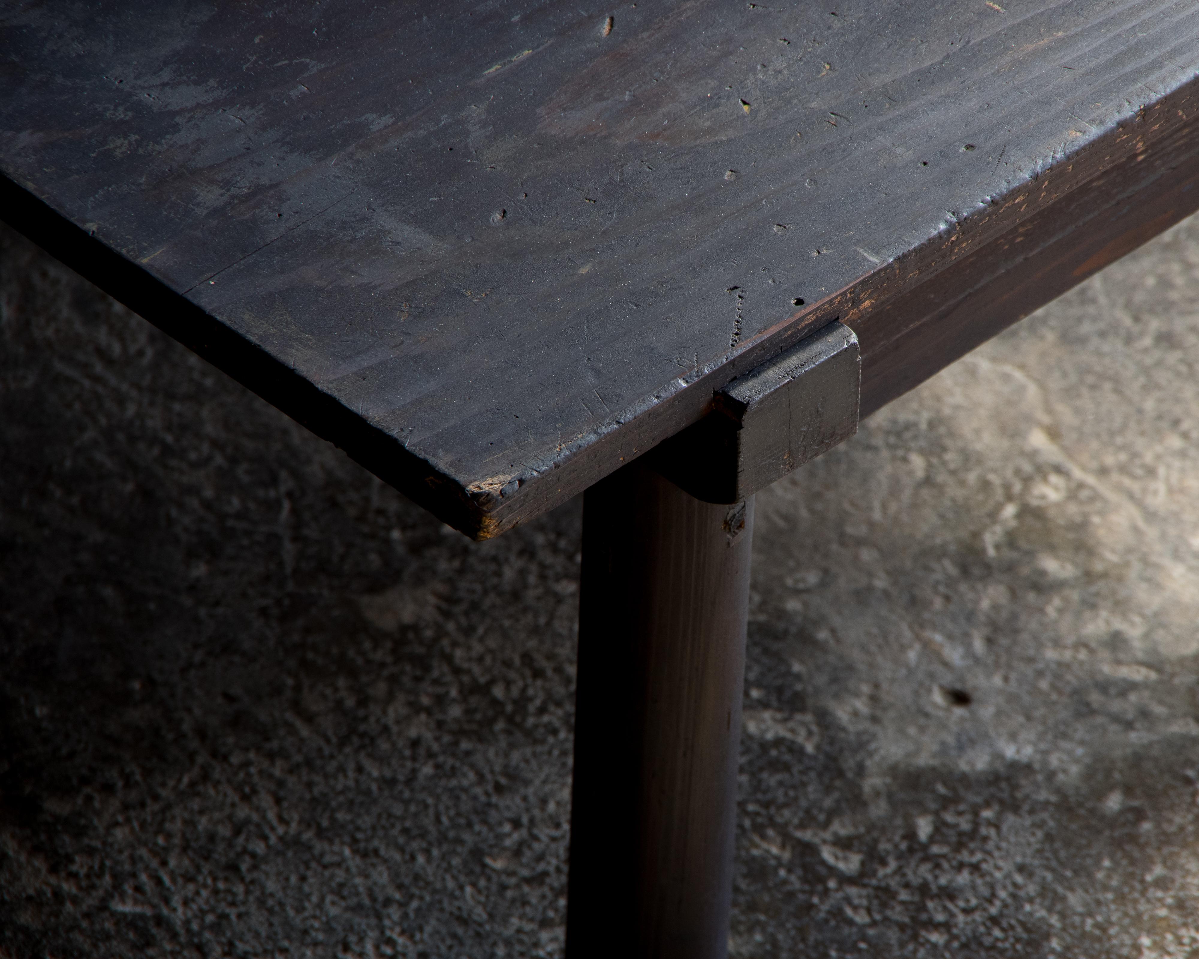 Table basse ancienne japonaise (Zataku), ère Meiji (1868-1912), Wabi Sabi en vente 4