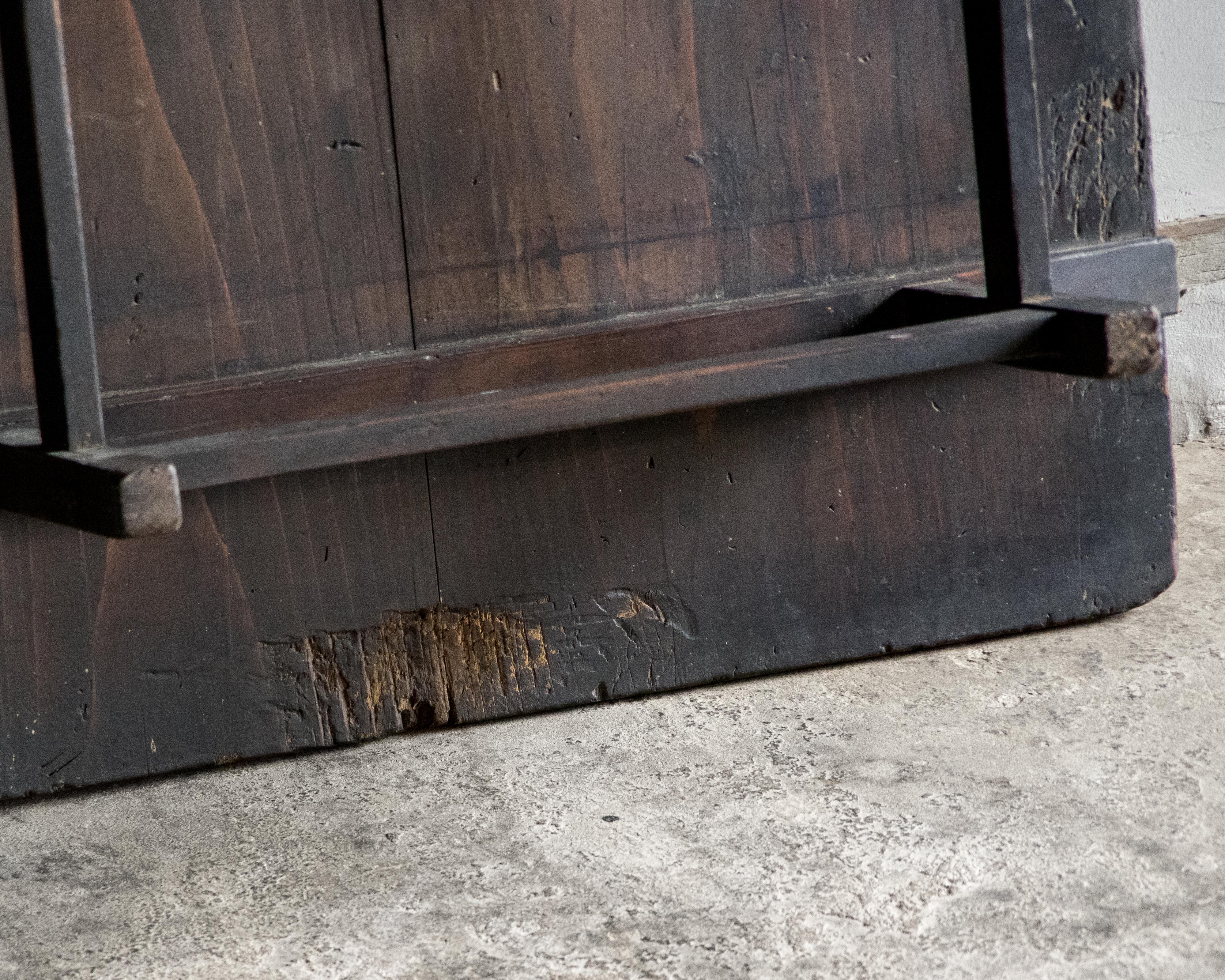 Japanese Antique Low Table (Zataku), Meiji Era (1868–1912), Wabi Sabi For Sale 6