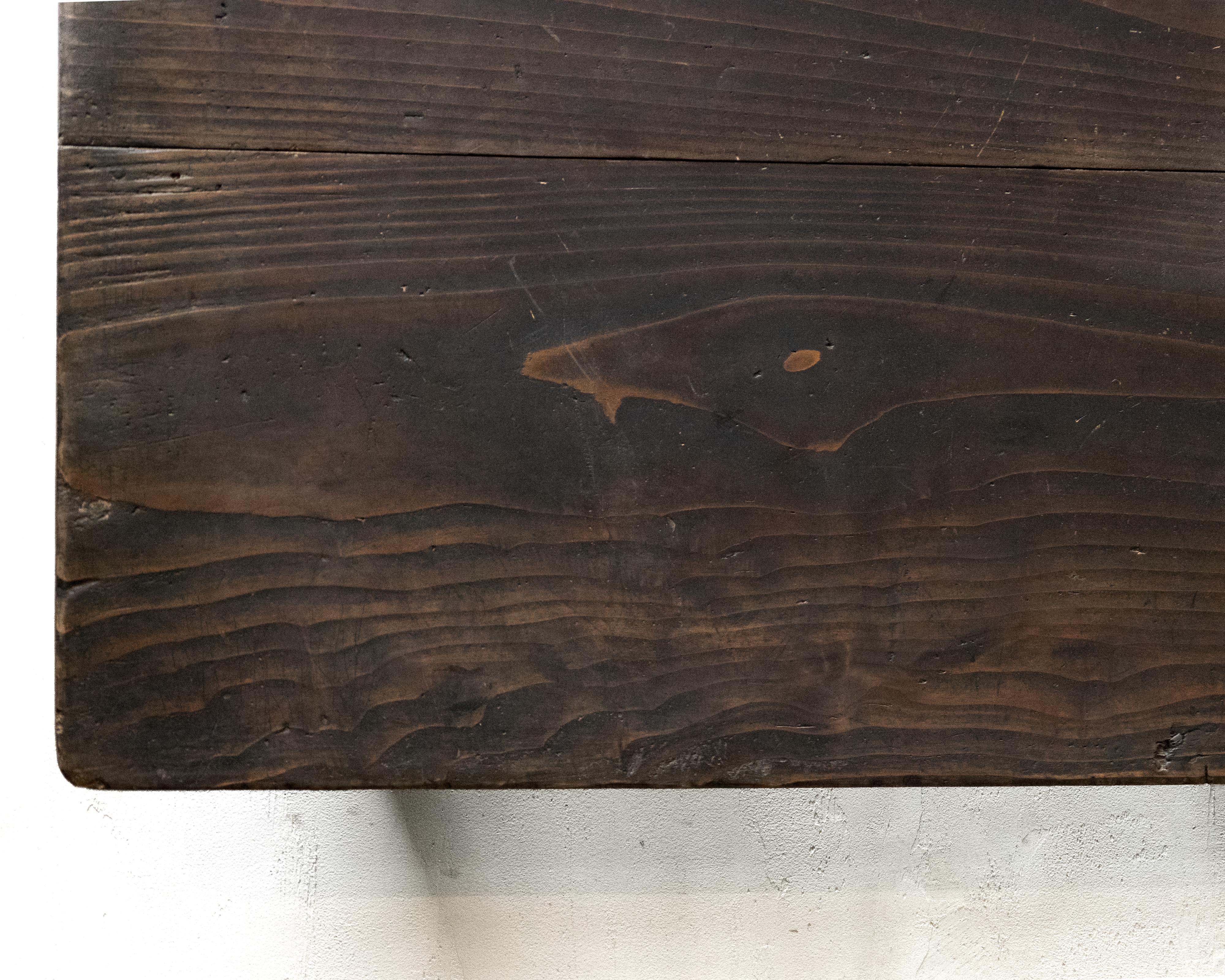 Japanese Antique Low Table (Zataku), Meiji Era (1868–1912), Wabi Sabi For Sale 9