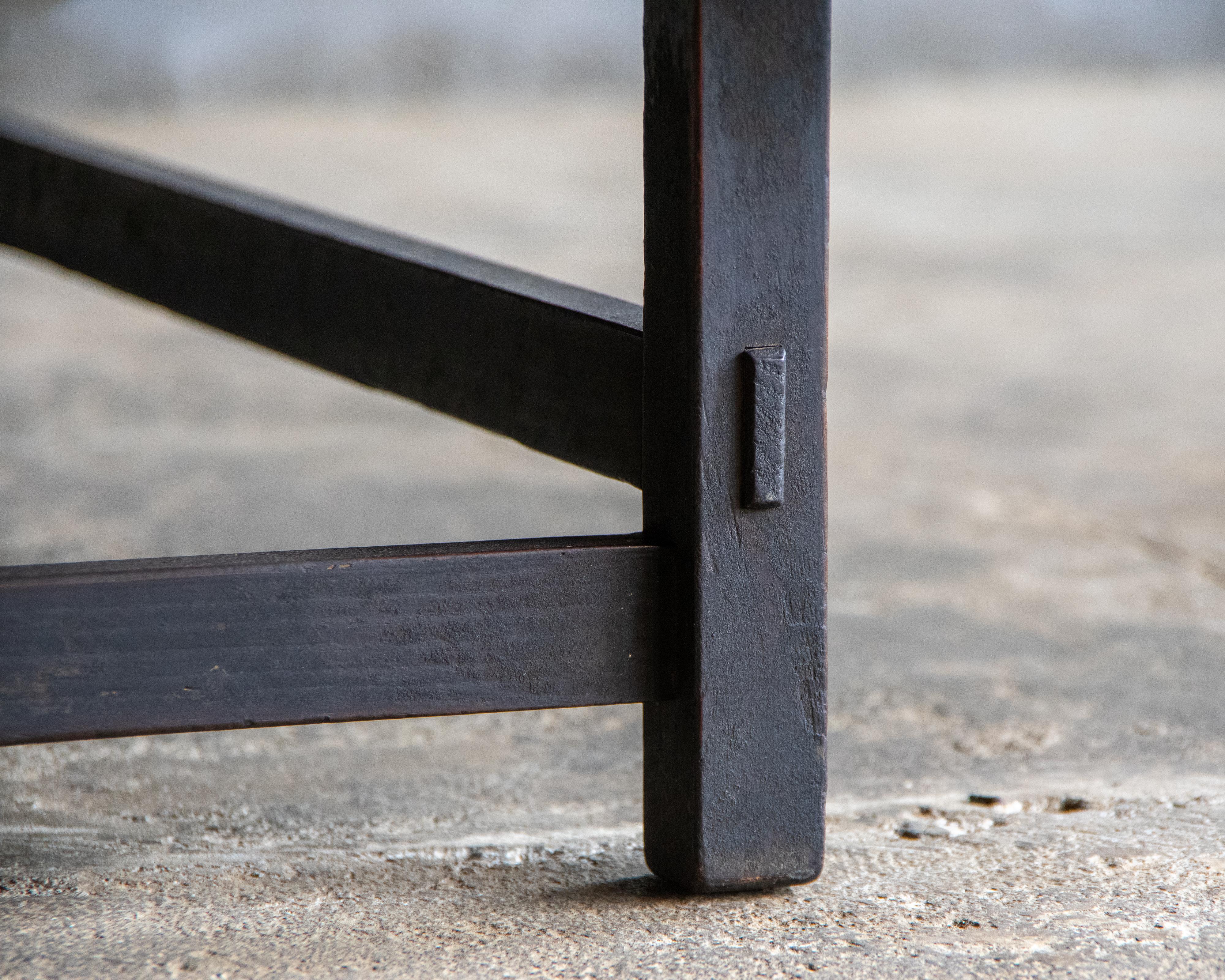 Japanese Antique Low Table (Zataku), Meiji Era (1868–1912), Wabi Sabi For Sale 13