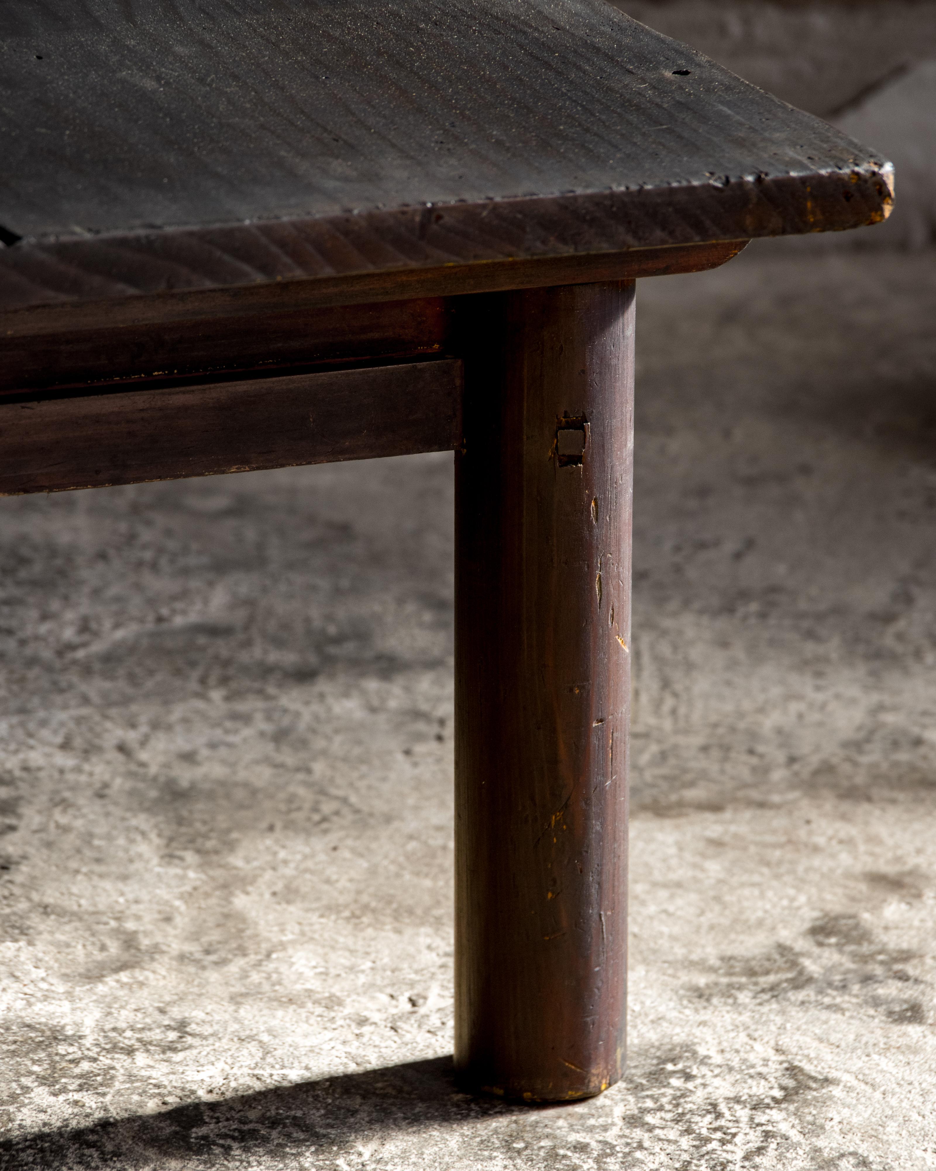 Table basse ancienne japonaise (Zataku), ère Meiji (1868-1912), Wabi Sabi en vente 13