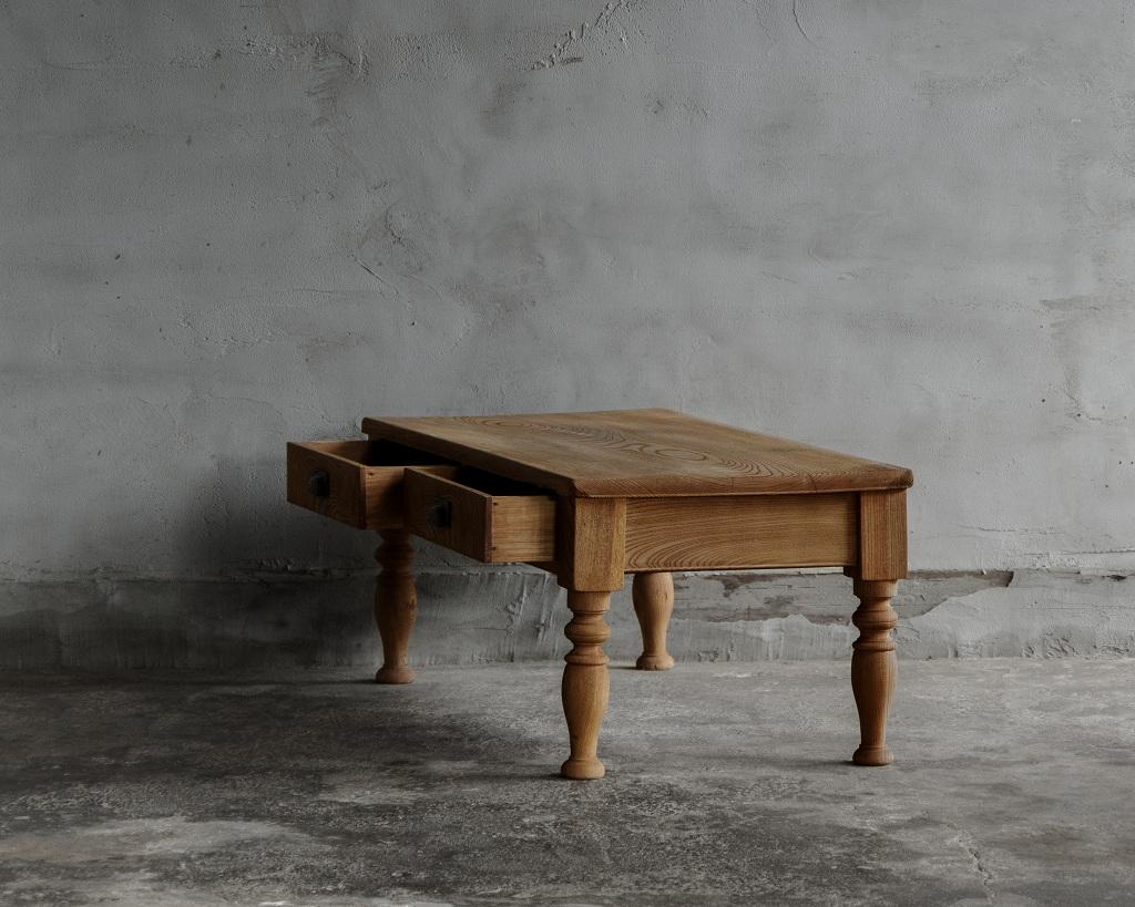 Wood Japanese Antique Low Writing Desk, Taisho Era'1912-1926', Wabi Sabi