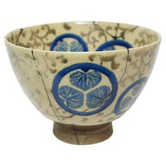Japanese Antique Matcha Bowl Tokugawa 1800s Repaired Kintsugi