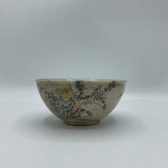 Japanese Antique Matcha Tea Bowl for Tea ceremony Akikusa 1960s