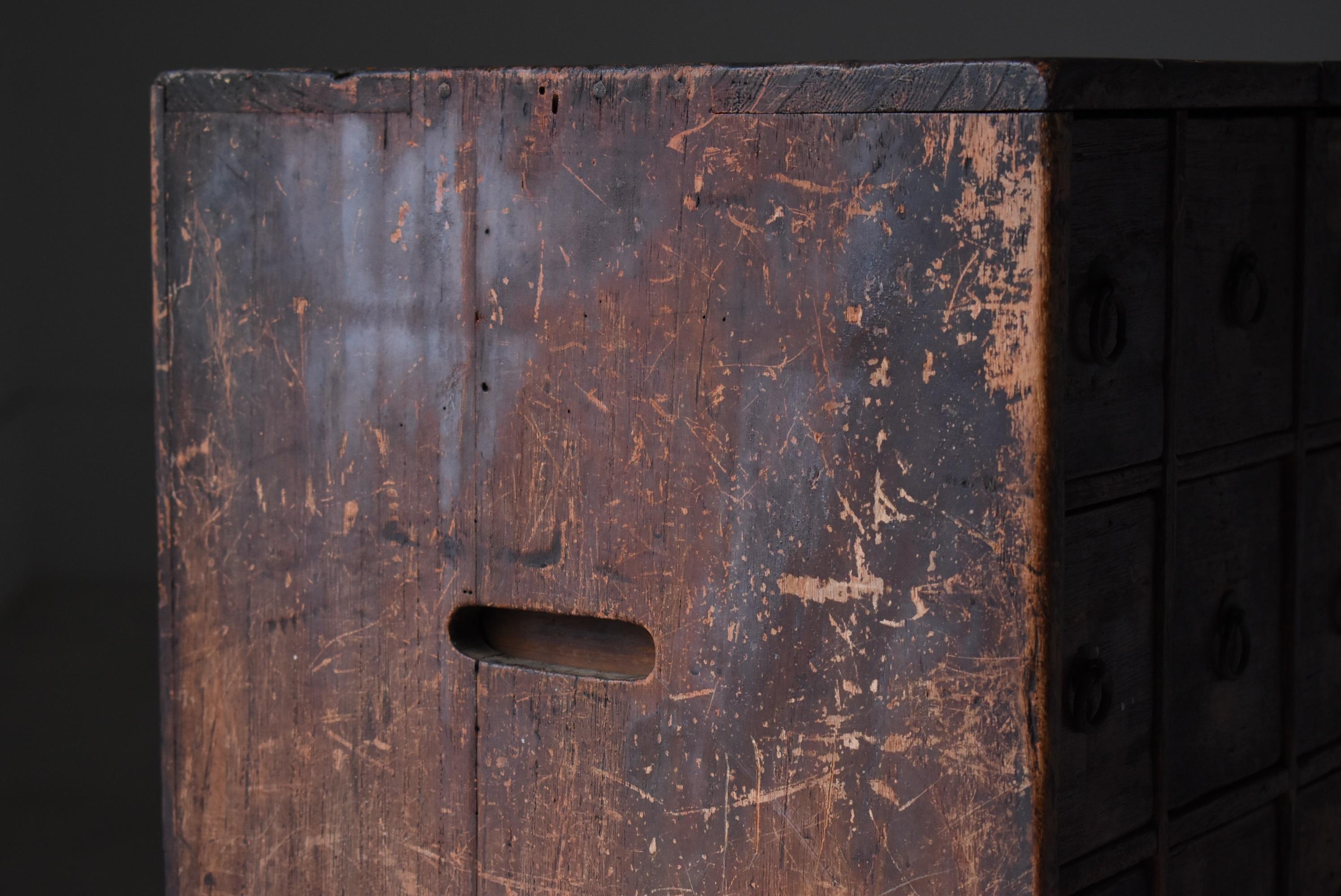 Japanese Antique Medicine Chest 1860s-1900s/Chests of Drawers Cabinet Mingei 6
