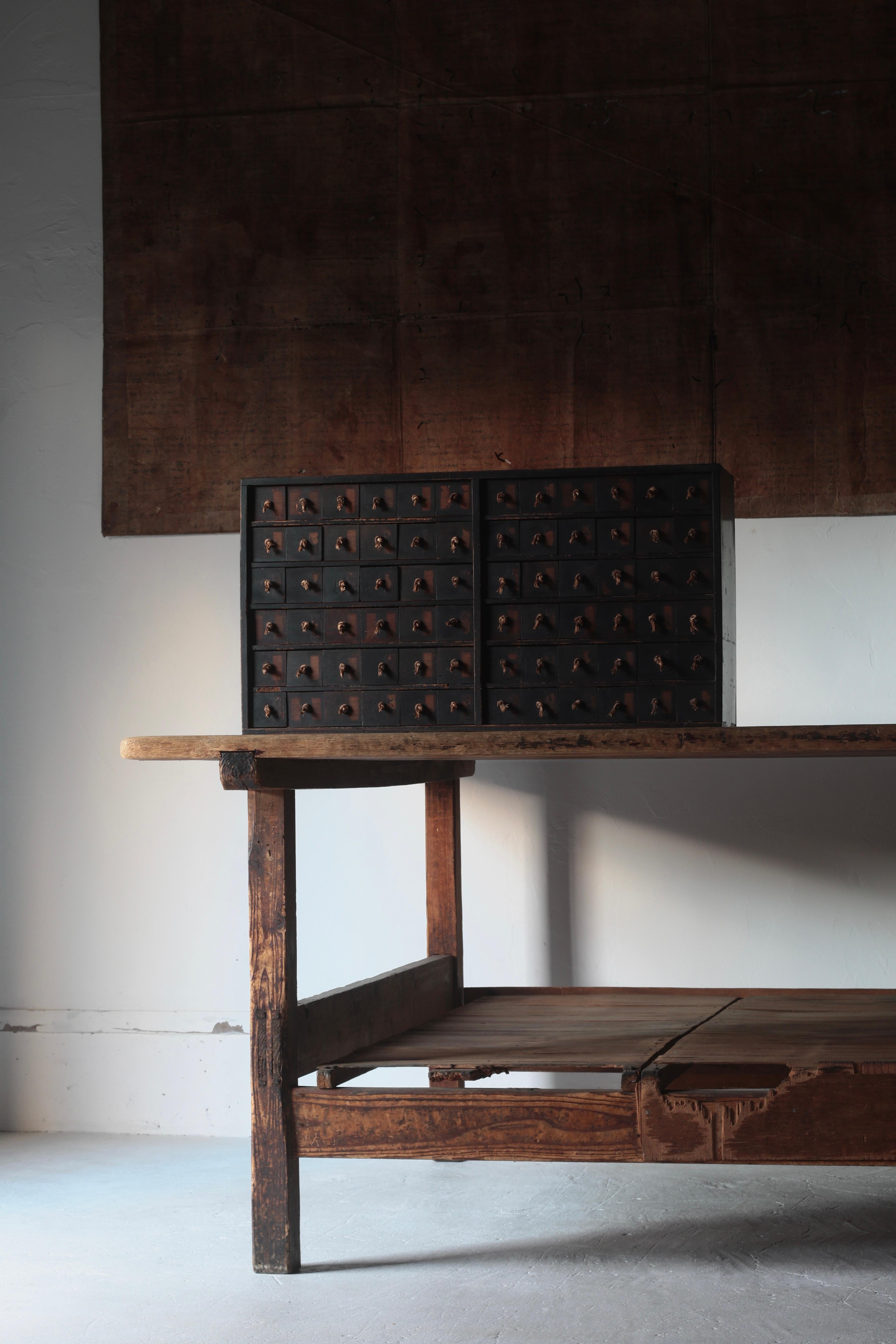 Japanese Antique Medicine Chest / Drawer Tansu / 1800-1868s / Wabi-Sabi Mingei 3