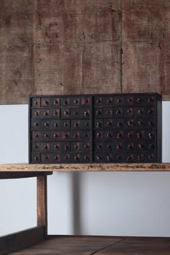 Coffre / tiroir japonais ancien Tansu / 1800-1868s / Wabi-Sabi Mingei