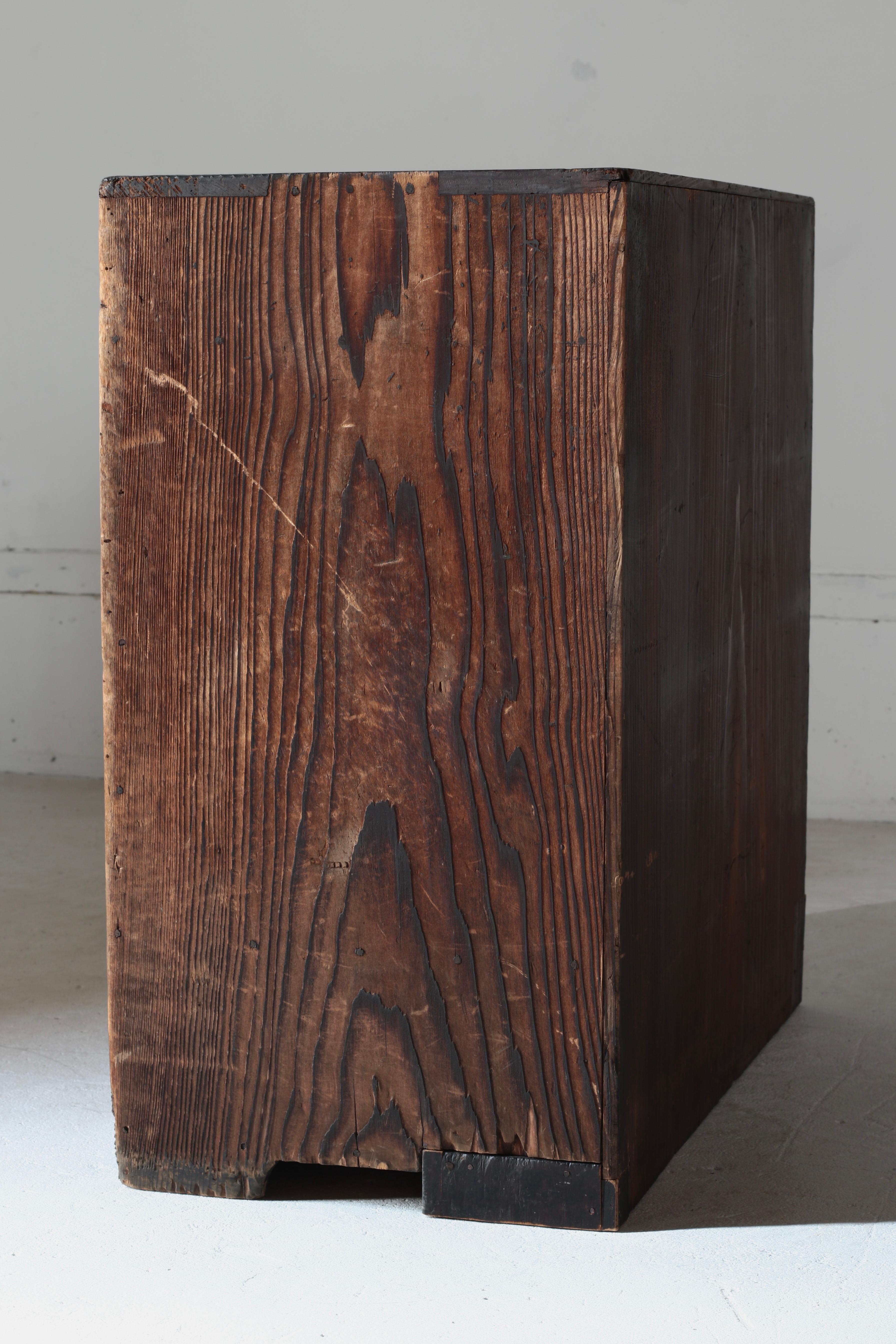 Japanische antike Medizintruhe / Schublade Tansu / 1868-1912er Jahre / Wabi-Sabi Mingei 3