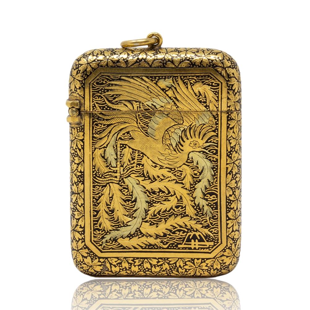 Giapponese Antico astuccio Vesta giapponese del periodo Meiji di Fujii Yoshitoyo in vendita