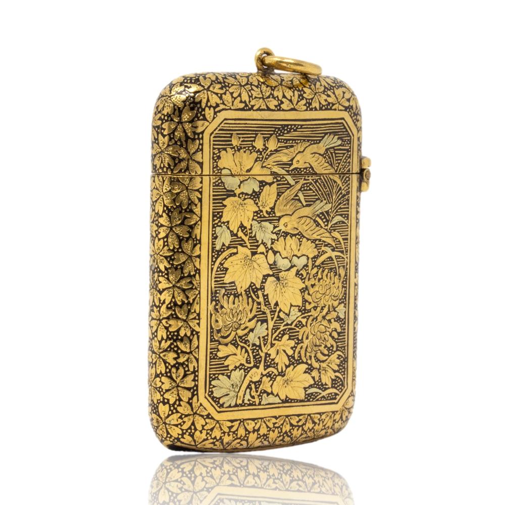 XX secolo Antico astuccio Vesta giapponese del periodo Meiji di Fujii Yoshitoyo in vendita