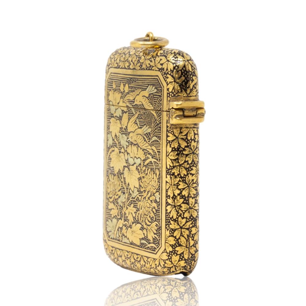 Antico astuccio Vesta giapponese del periodo Meiji di Fujii Yoshitoyo in vendita 1