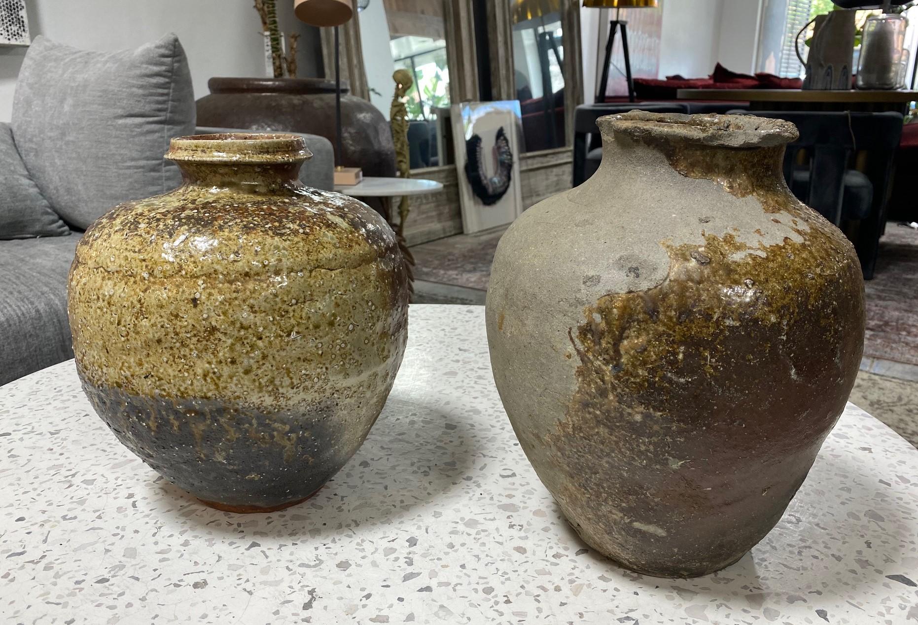 Japanese Antique Meiji Wabi-Sabi Shigaraki Ware Art Pottery Jar Tsubo Pot Vase 14