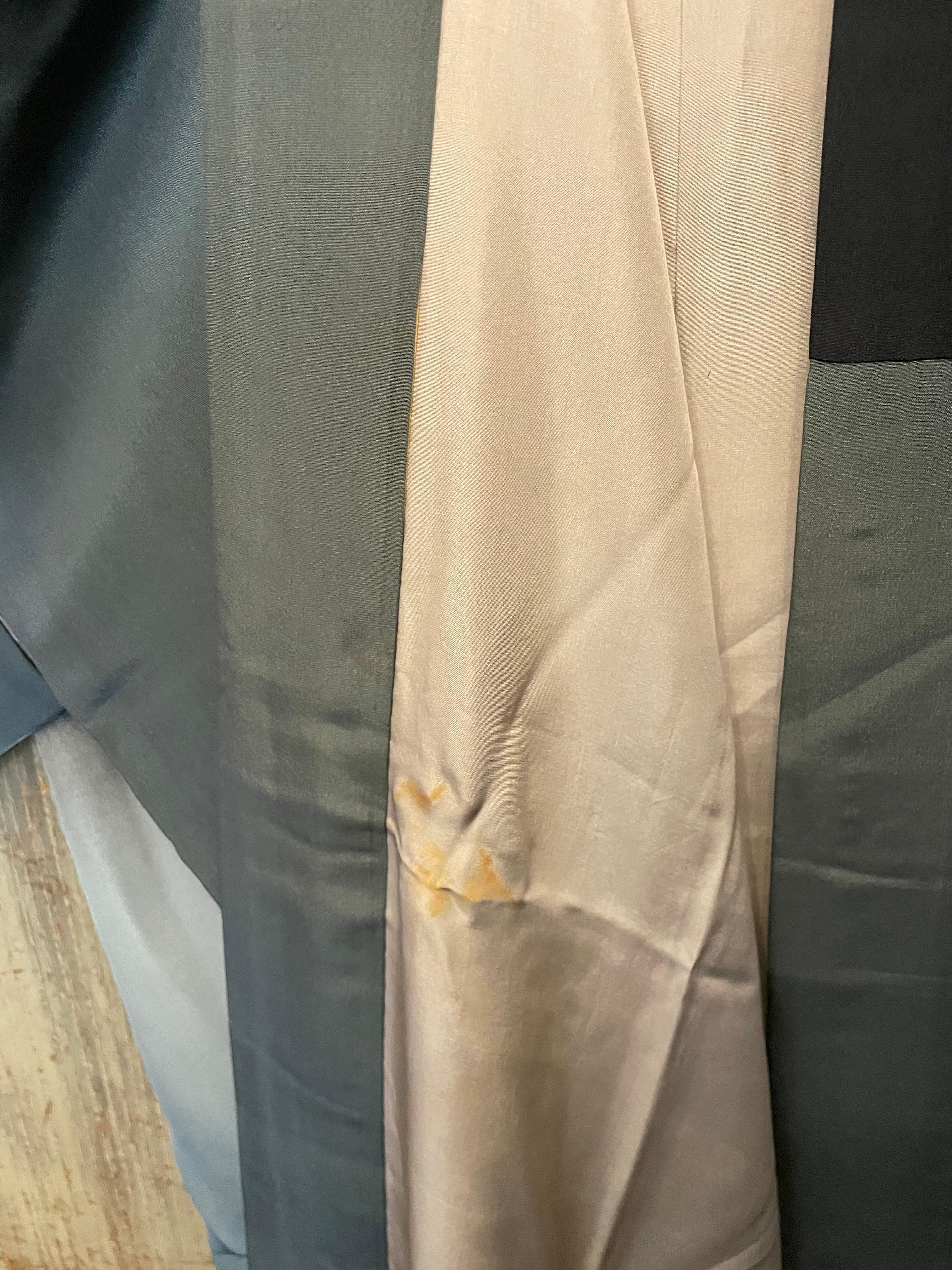 Kimono japonés antiguo de hombre azul FUJI Daikan Yokoyama años 80 en venta 5