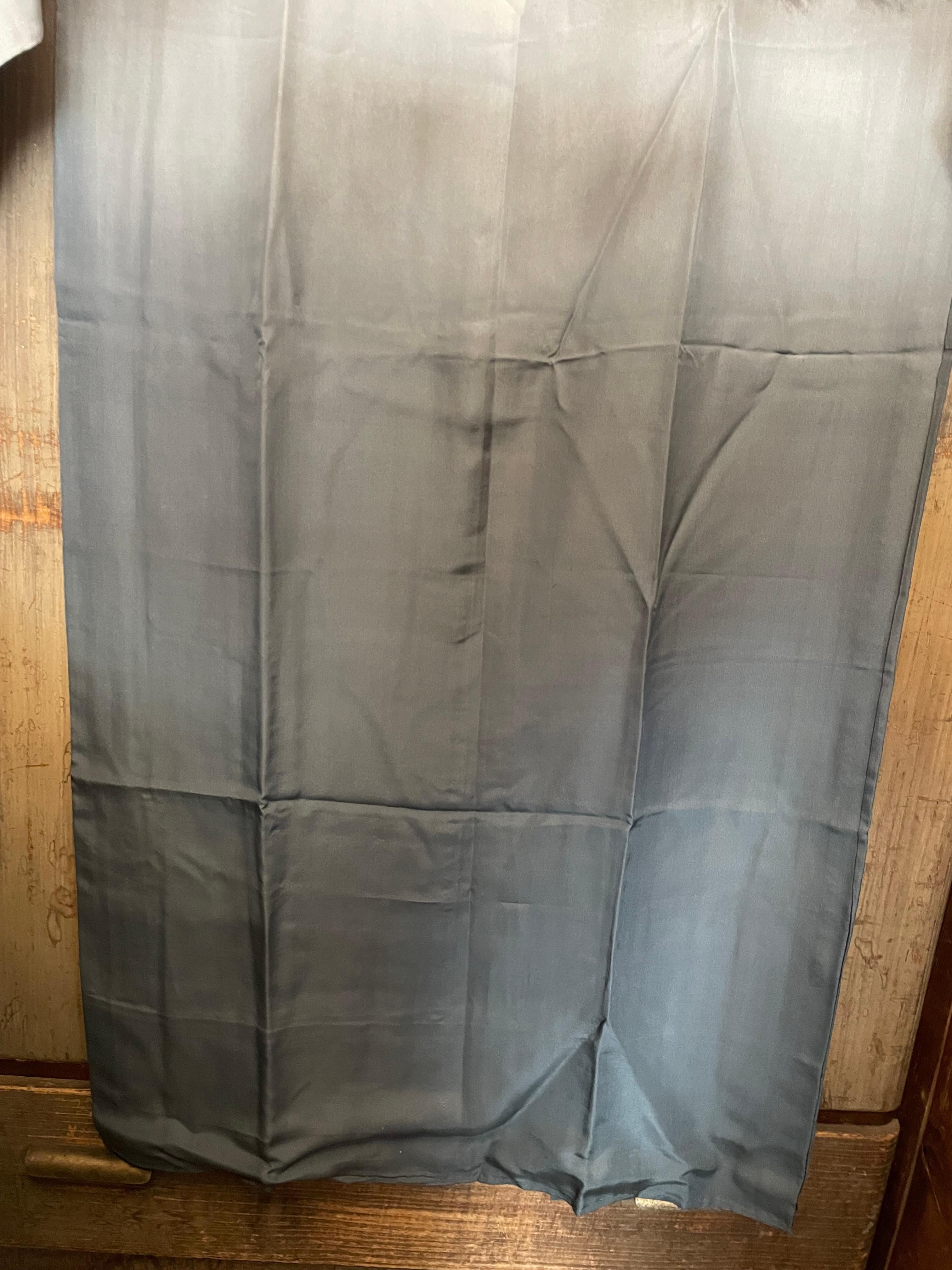 Kimono japonés antiguo de hombre azul FUJI Daikan Yokoyama años 80 en Bastante bueno estado para la venta en Paris, FR