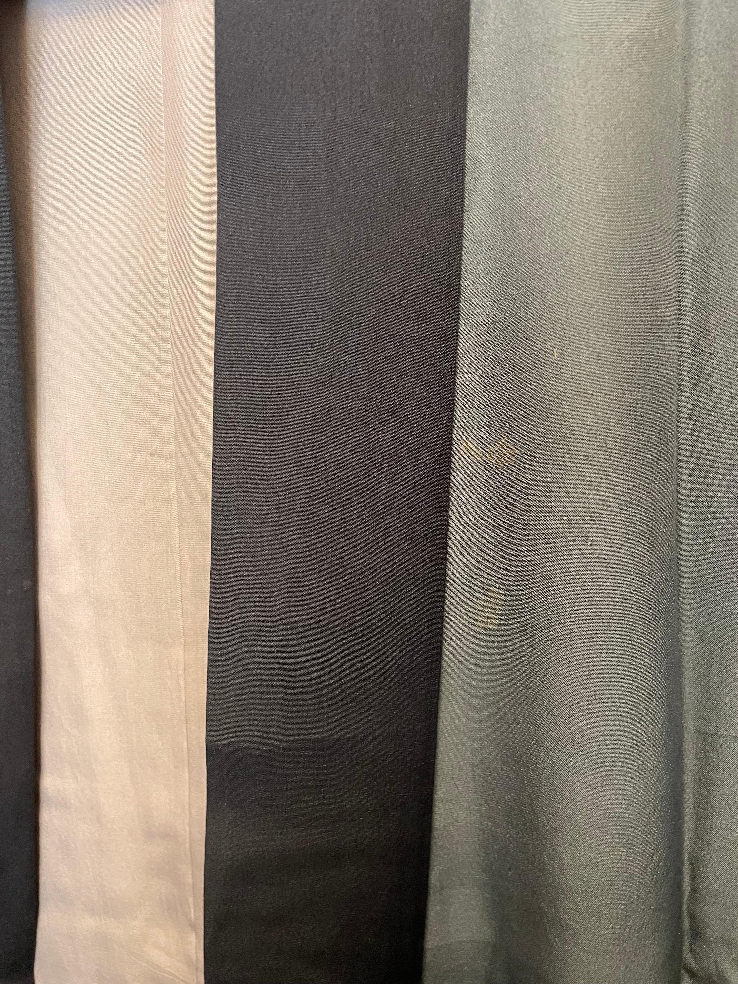 Kimono japonés antiguo de hombre azul FUJI Daikan Yokoyama años 80 en venta 2