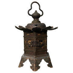 Japanese Antique "Mini" Lantern with Double Doors, Scarce Size, Fine Details