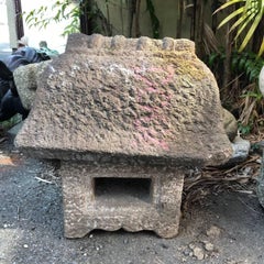 Japanese Antique "Minka" House Stone Lantern, Hand-Carved, Fine Quality