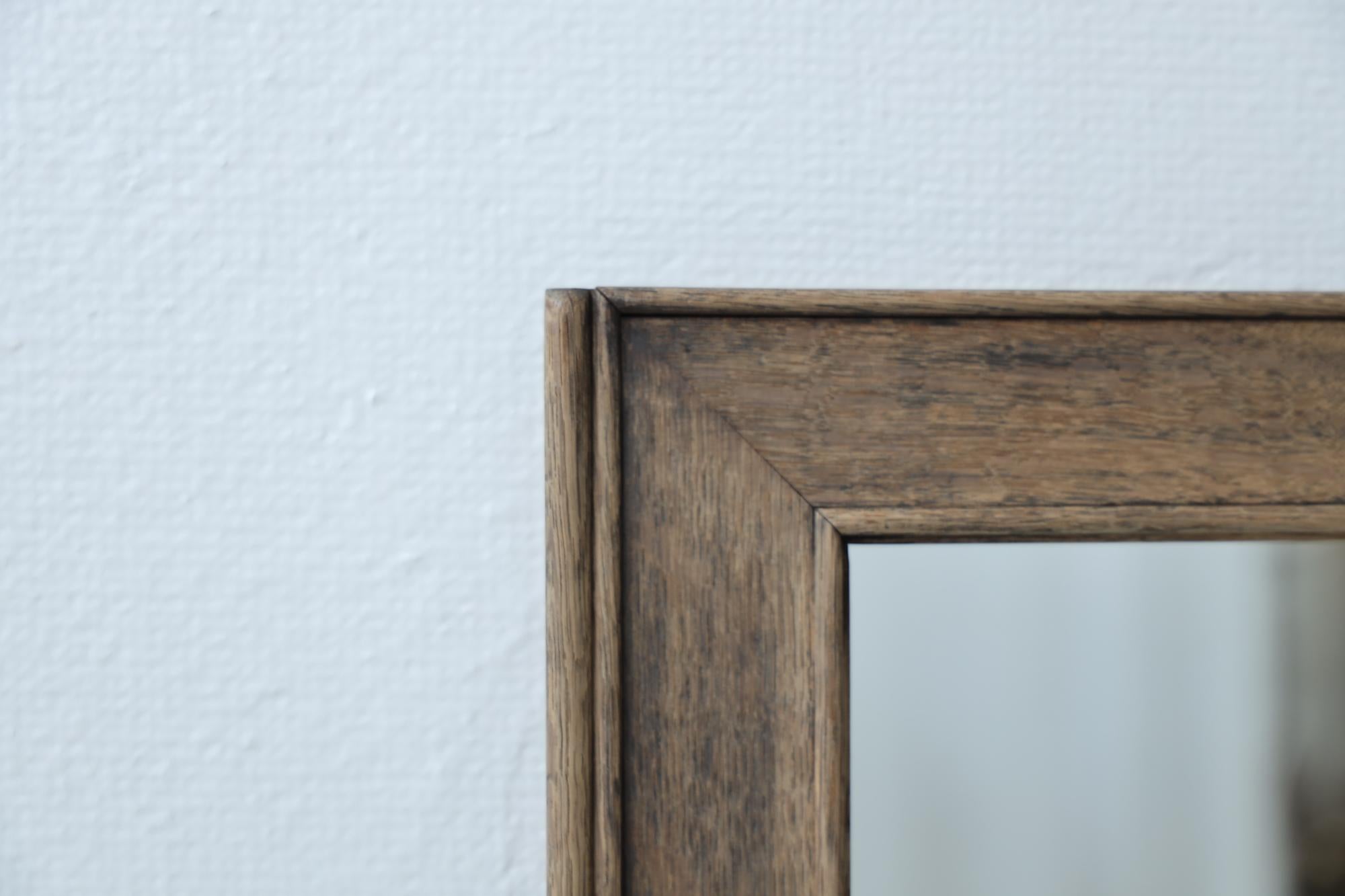 Wood Japanese Antique Mirror, Antique Wall Mirror