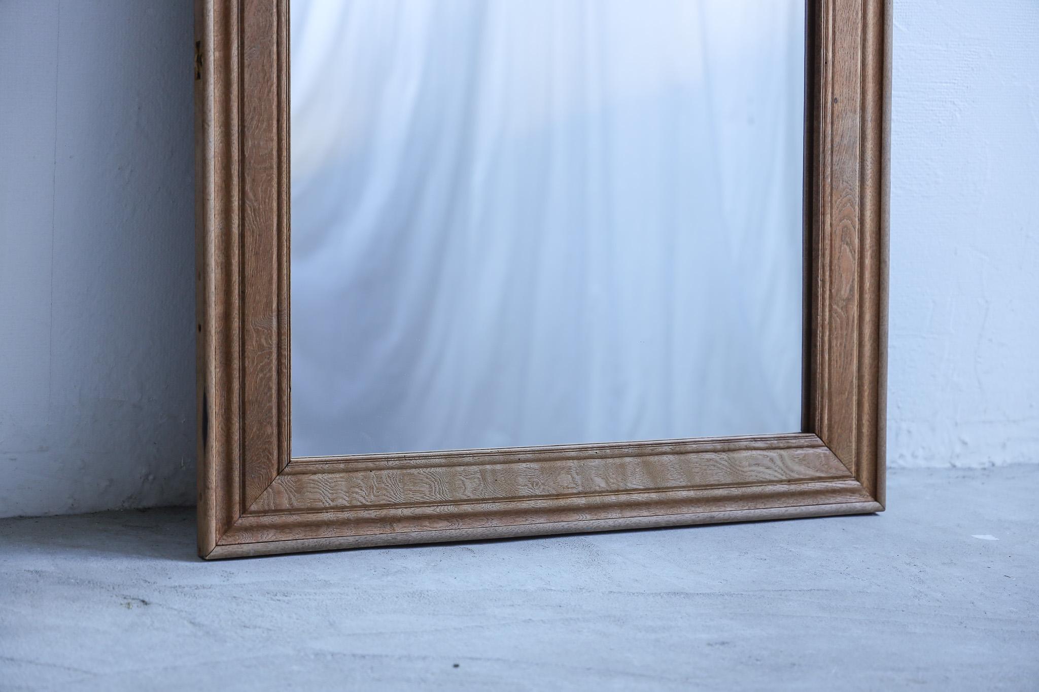 Wood Japanese Antique Mirror, Wall Mirror