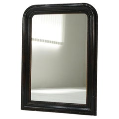 Japanese Antique Mirror with Hand-Painted Decorative Frame - Japandi Wabi-Sabi