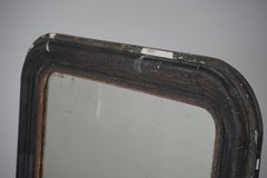Japanese Antique Mirror with Hand-Painted Frame, 1880s-1890s, Japandi Wabi-Sabi