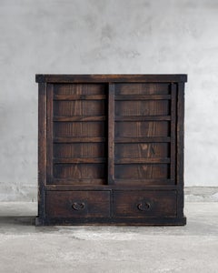Japanese Antique Mizuya Cabinet, Bunsei Era 1818–1830, Edo Period, Wabi-Sabi