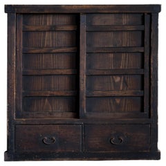 Japanese Antique Mizuya Cabinet, Bunsei Era 1818–1830, Edo Period, Wabi-Sabi