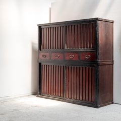 Japanese Antique Mizuya Cabinet, Tansu, Japan, 1910s, Wabi Sabi, Storage