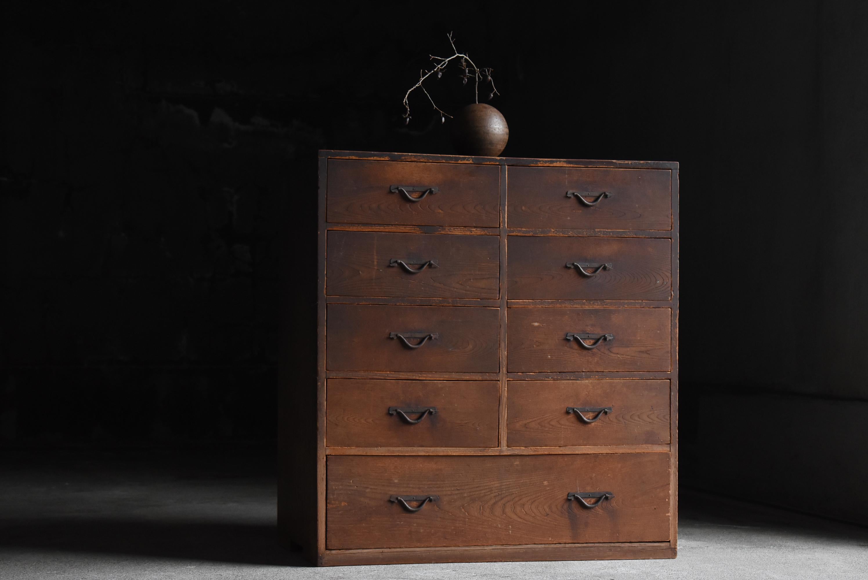 Japanese Antique Modern Design Drawer 1900s-1940s / Tansu Sideboard 6