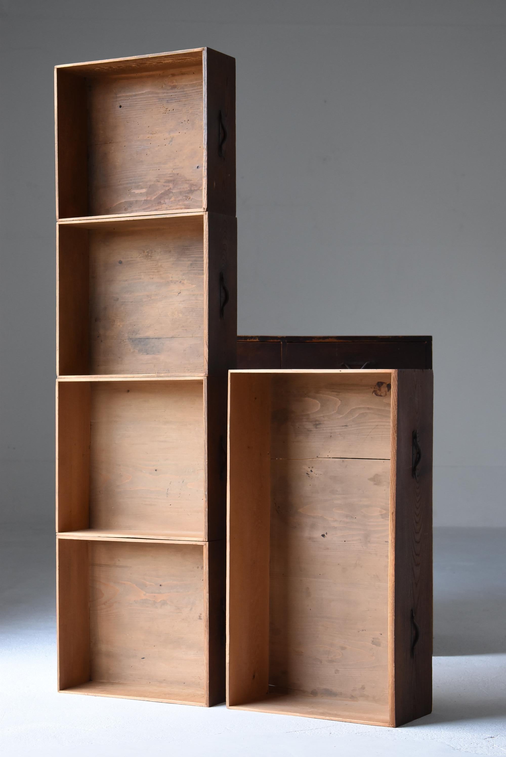 Japanese Antique Modern Design Drawer 1900s-1940s / Tansu Sideboard 1