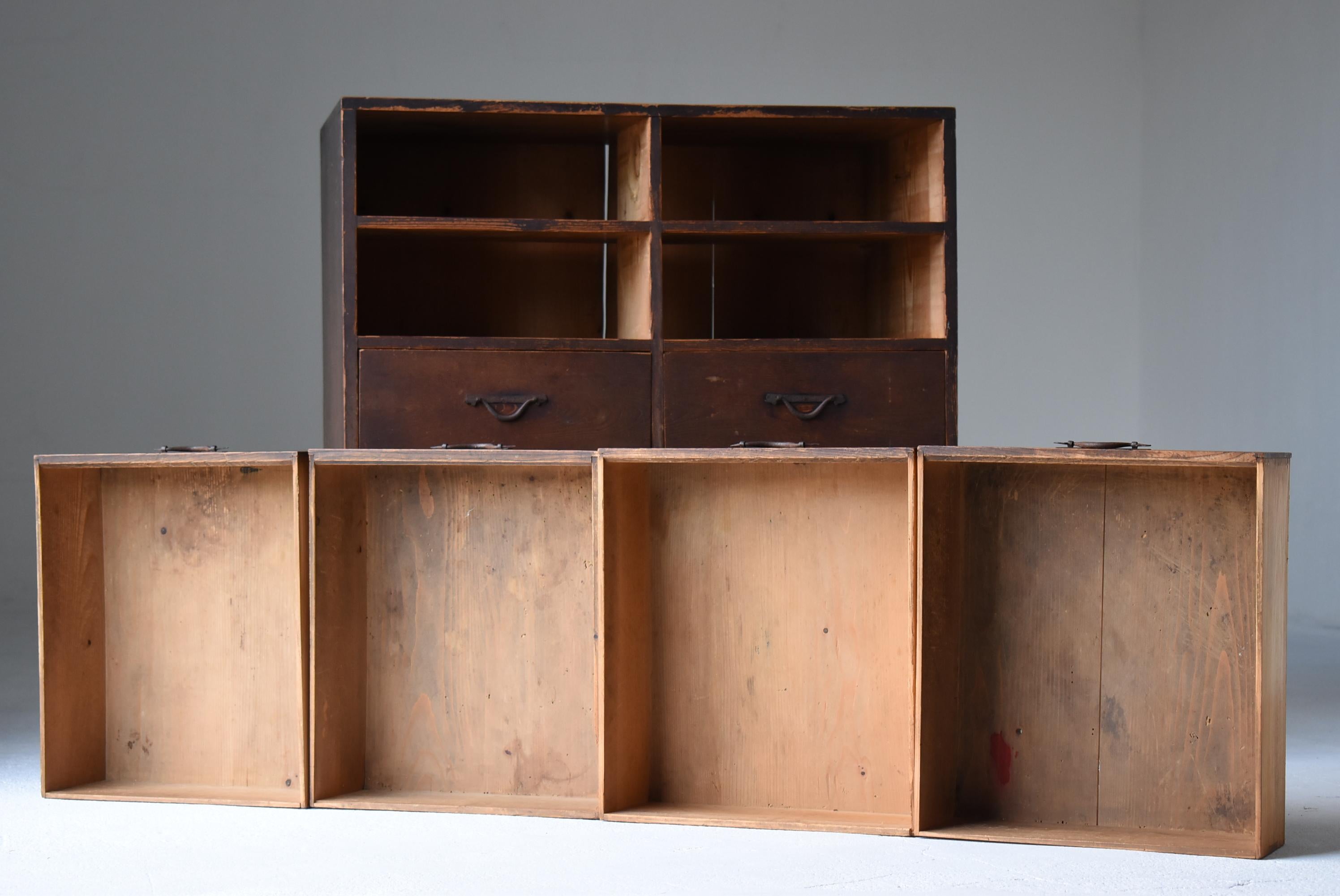 Japanese Antique Modern Design Drawer 1900s-1940s / Tansu Sideboard 2