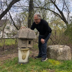 Japanese Antique "Mountain House" Stone Lantern