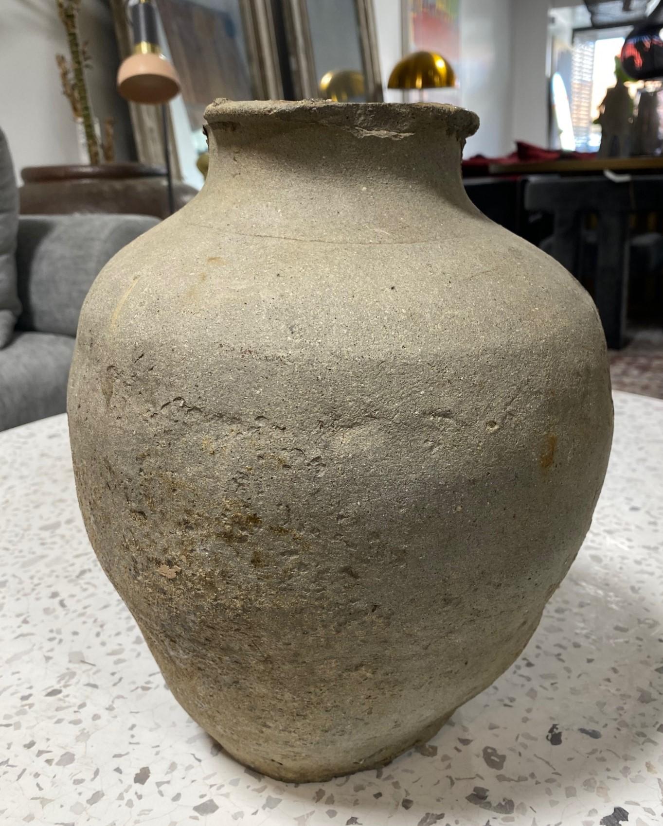 Japanese Antique Muromachi Edo Wabi-Sabi Tokoname Art Pottery Jar Tsubo Pot Vase For Sale 7
